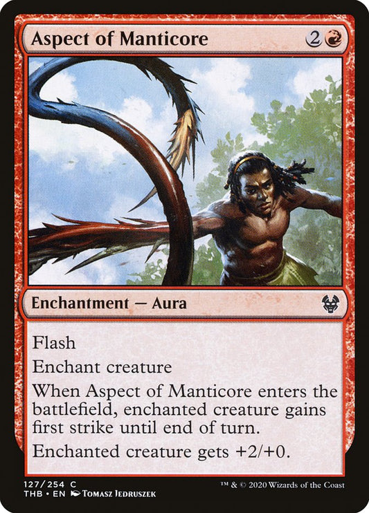MTG Card Title: Aspect of Manticore THB/127