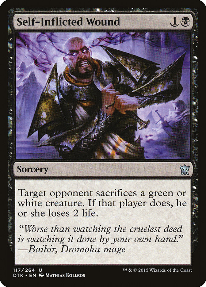 MTG Card Title: Self-Inflicted Wound DTK/117