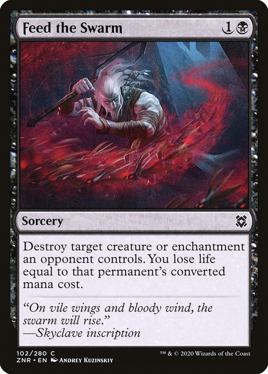 MTG Card Title: Feed the Swarm ZNR/102