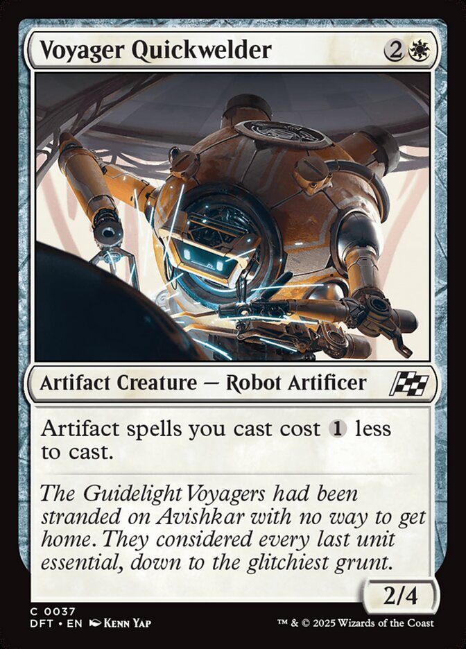 MTG Card Title: Voyager Quickwelder DFT/37