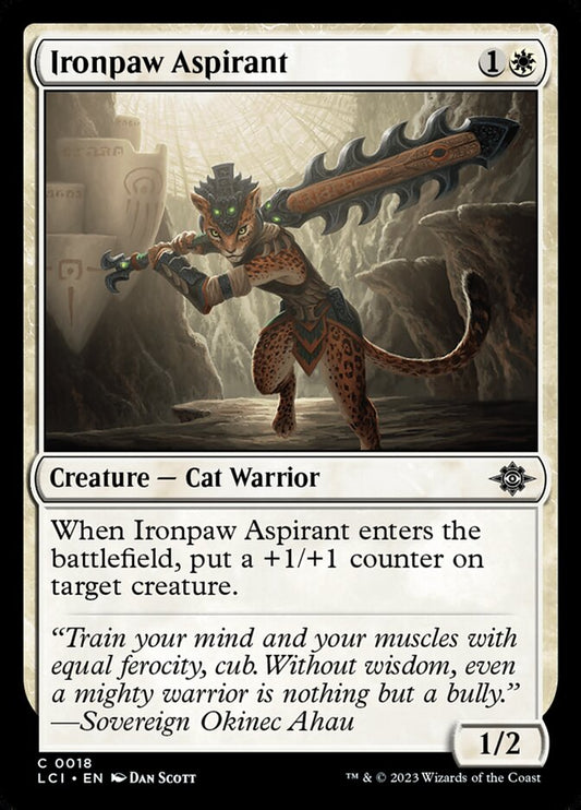 MTG Card Title: Ironpaw Aspirant LCI/18