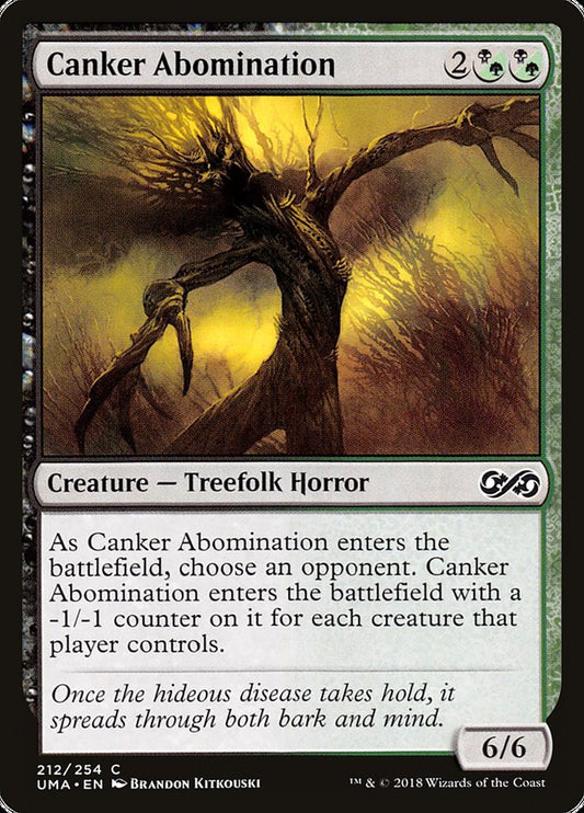 MTG Card Title: Canker Abomination UMA/212