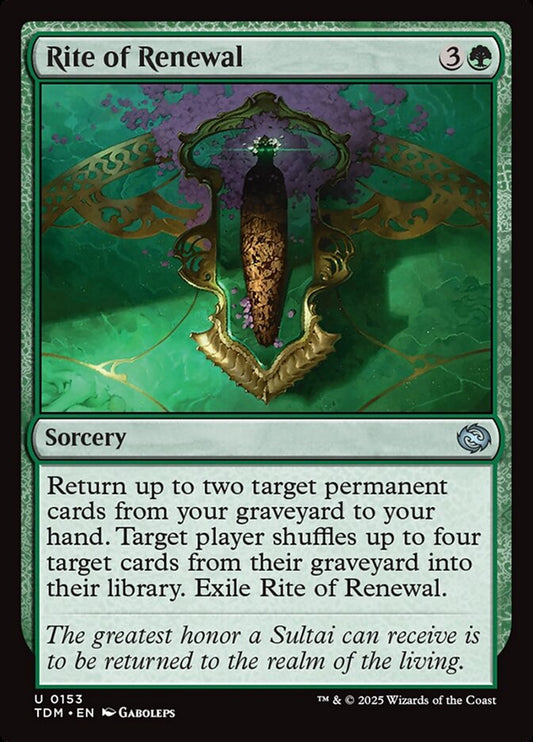 MTG Card Title: Rite of Renewal TDM/153