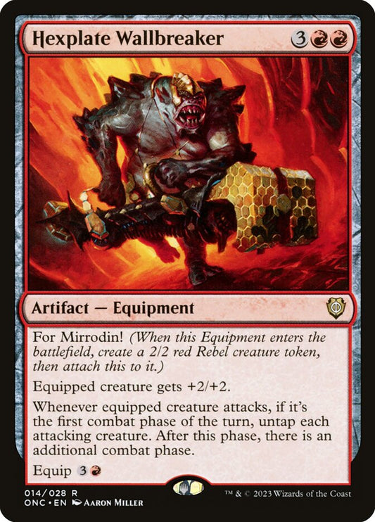 MTG Card Title: Hexplate Wallbreaker ONC/14