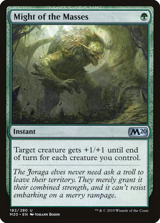 MTG Card Title: Might of the Masses M20/182