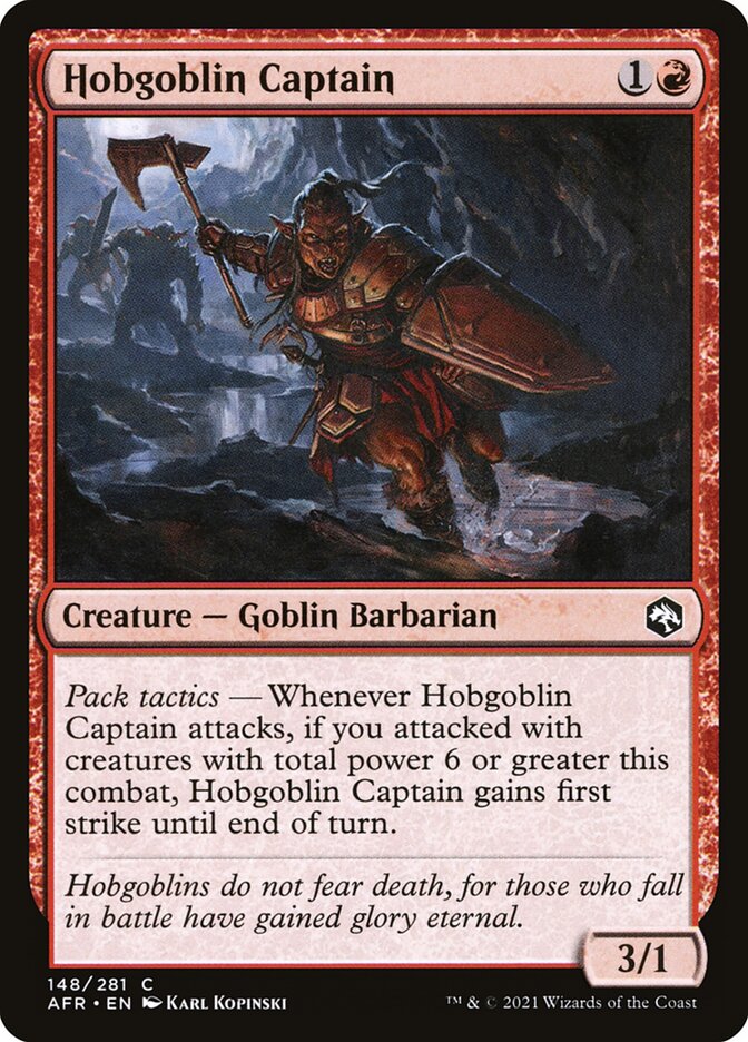 MTG Card Title: Hobgoblin Captain AFR/148