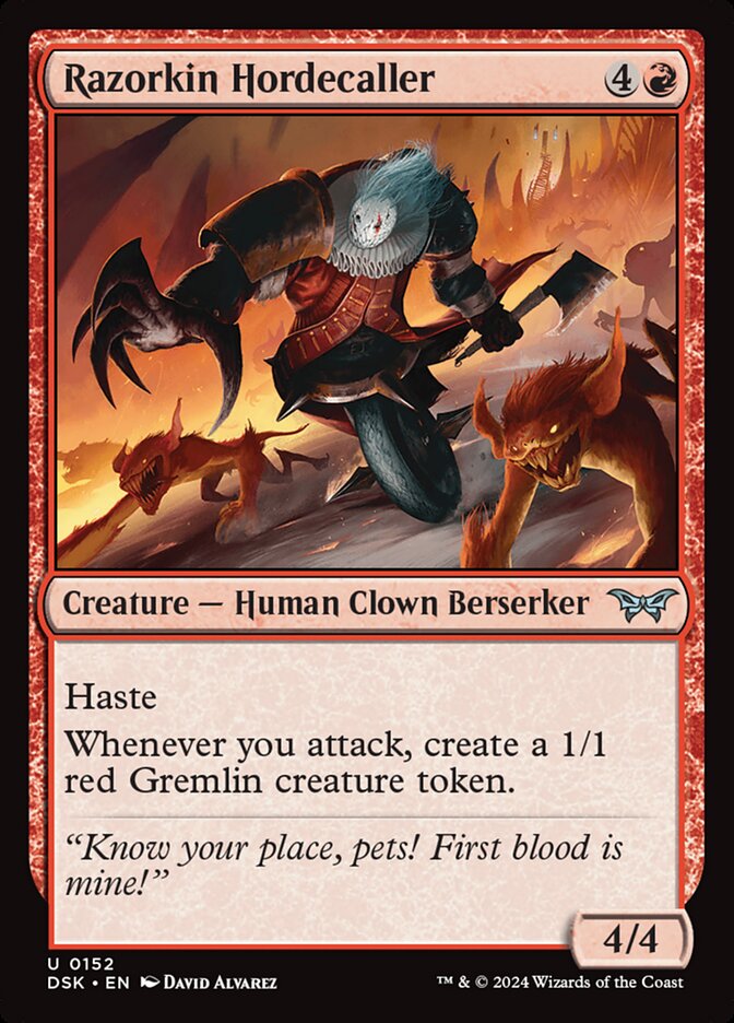 MTG Card Title: Razorkin Hordecaller DSK/152