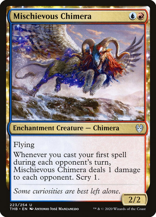 MTG Card Title: Mischievous Chimera THB/223
