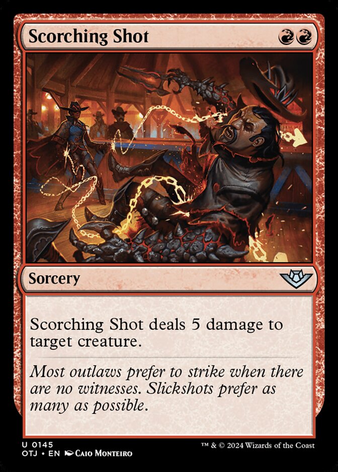 MTG Card Title: Scorching Shot OTJ/145