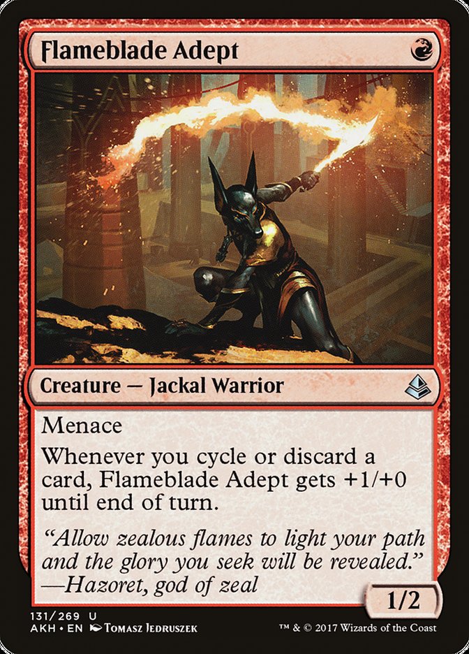 MTG Card Title: Flameblade Adept AKH/131