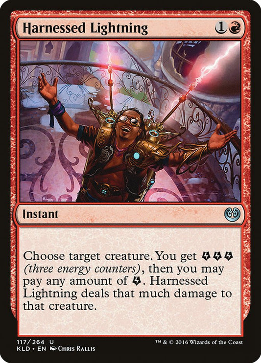 MTG Card Title: Harnessed Lightning KLD/117