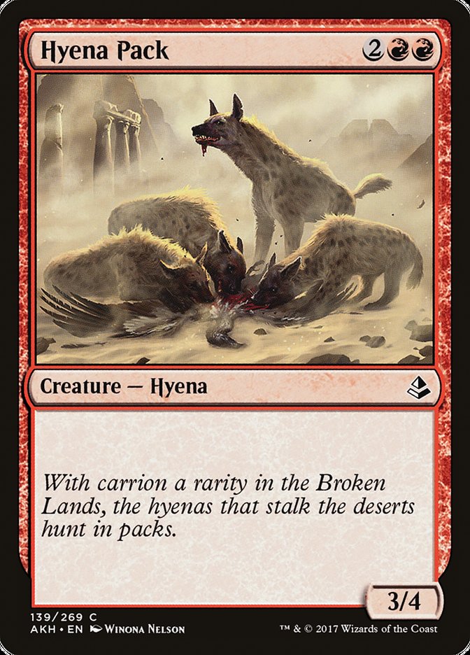 MTG Card Title: Hyena Pack AKH/139