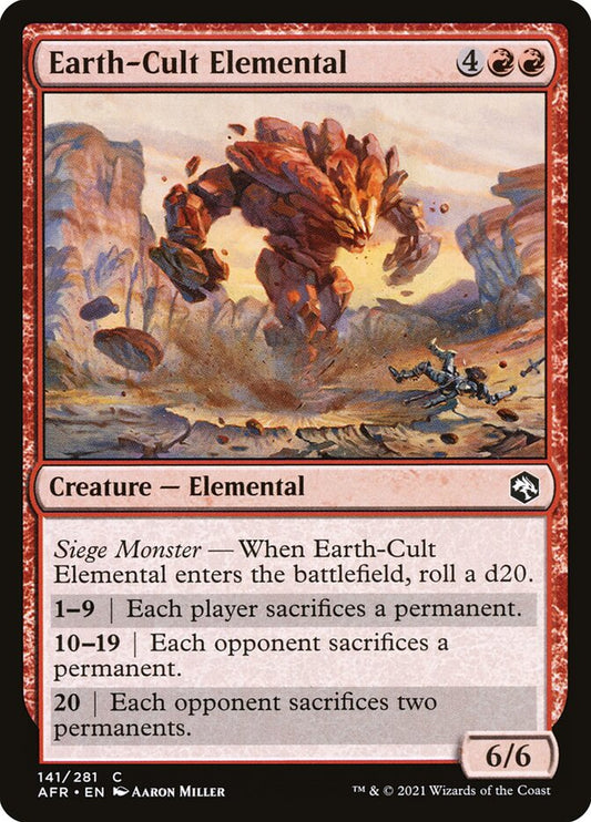 MTG Card Title: Earth-Cult Elemental AFR/141