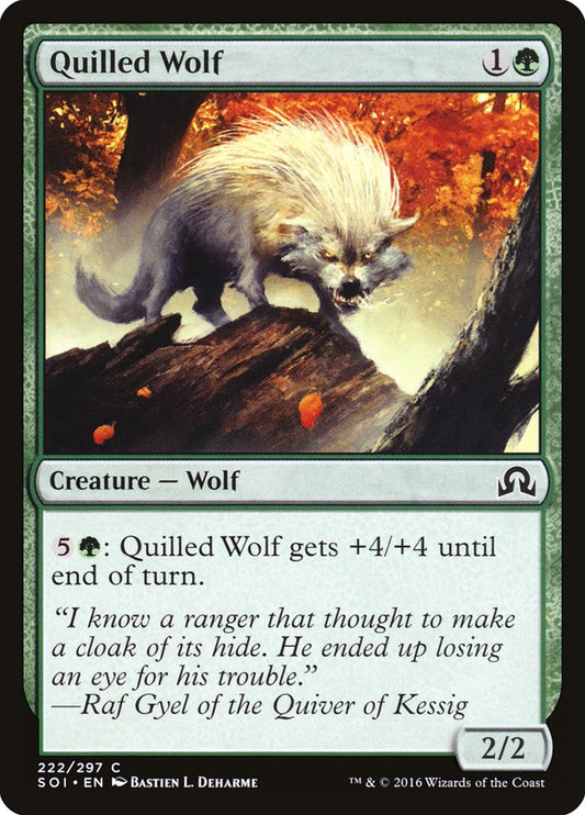 MTG Card Title: Quilled Wolf SOI/222