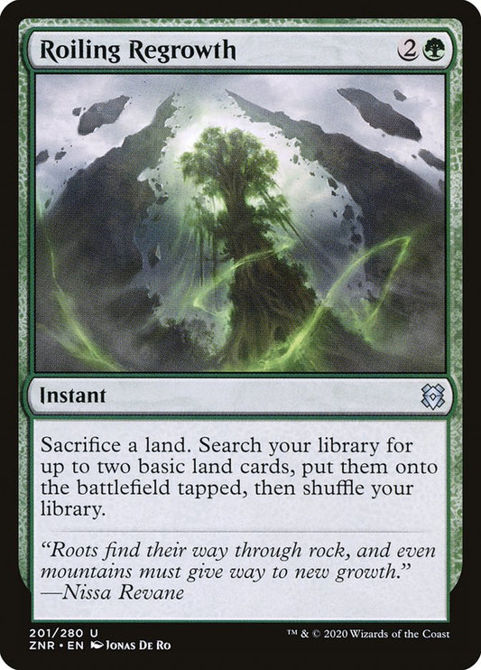 MTG Card Title: Roiling Regrowth ZNR/201