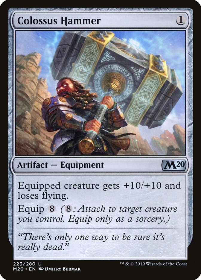 MTG Card Title: Colossus Hammer M20/223