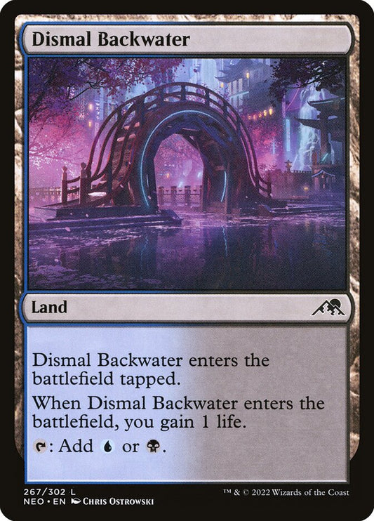 MTG Card Title: Dismal Backwater NEO/267