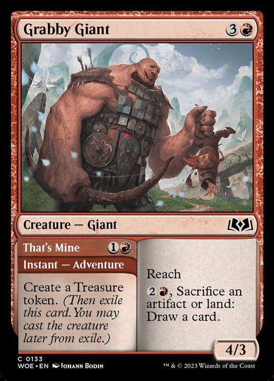 MTG Card Title: Grabby Giant // That's Mine WOE/133