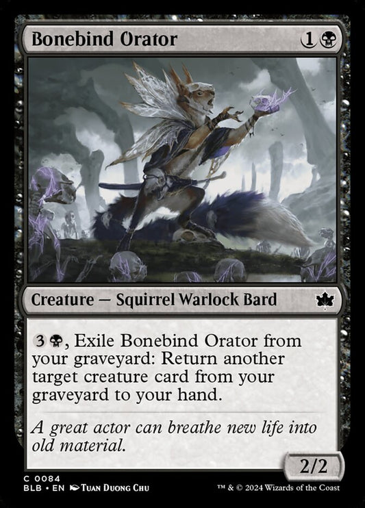 MTG Card Title: Bonebind Orator BLB/84