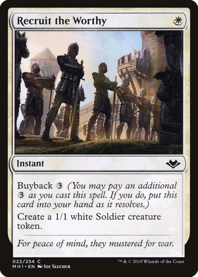 MTG Card Title: Recruit the Worthy MH1/22