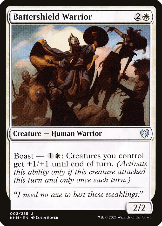 MTG Card Title: Battershield Warrior KHM/2