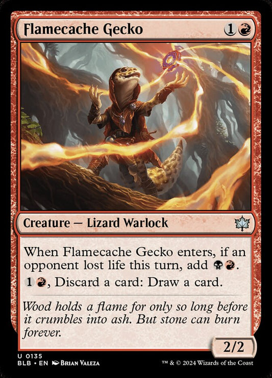 MTG Card Title: Flamecache Gecko BLB/135