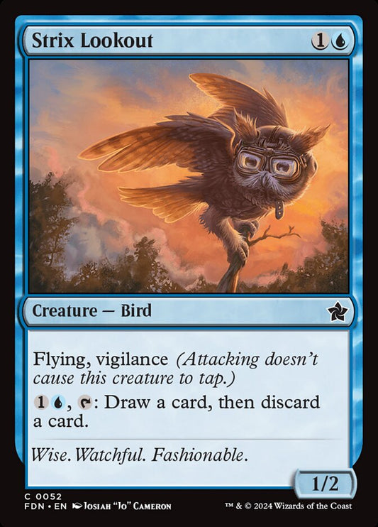 MTG Card Title: Strix Lookout FDN/52
