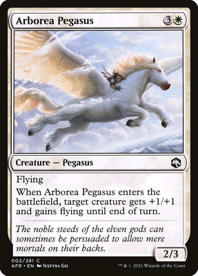 MTG Card Title: Arborea Pegasus AFR/2