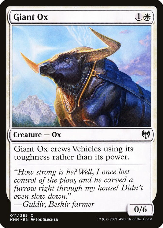 MTG Card Title: Giant Ox KHM/11