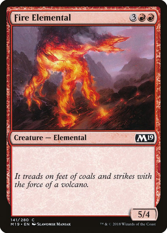 MTG Card Title: Fire Elemental M19/141