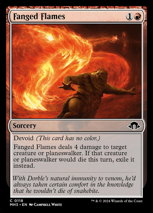 MTG Card Title: Fanged Flames MH3/118