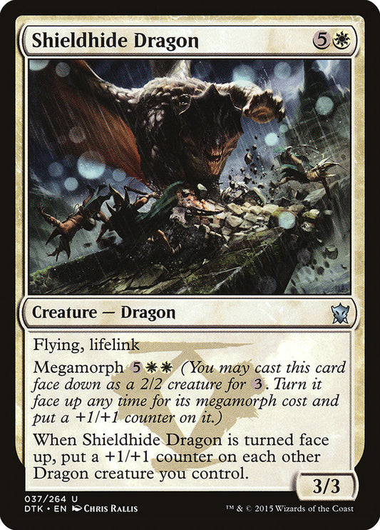 MTG Card Title: Shieldhide Dragon DTK/37