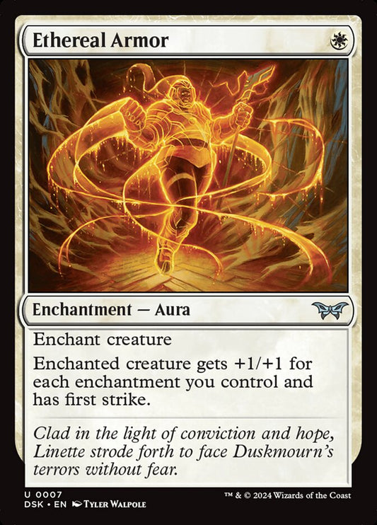MTG Card Title: Ethereal Armor DSK/7