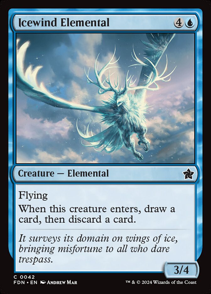 MTG Card Title: Icewind Elemental FDN/42