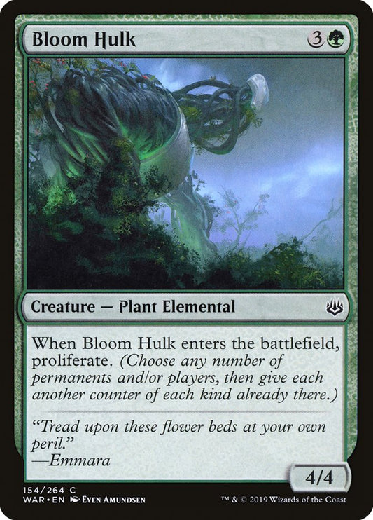 MTG Card Title: Bloom Hulk WAR/154