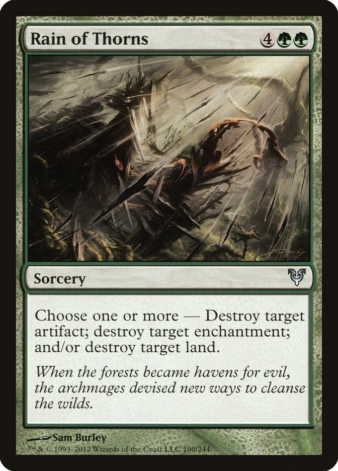 MTG Card Title: Rain of Thorns AVR/190