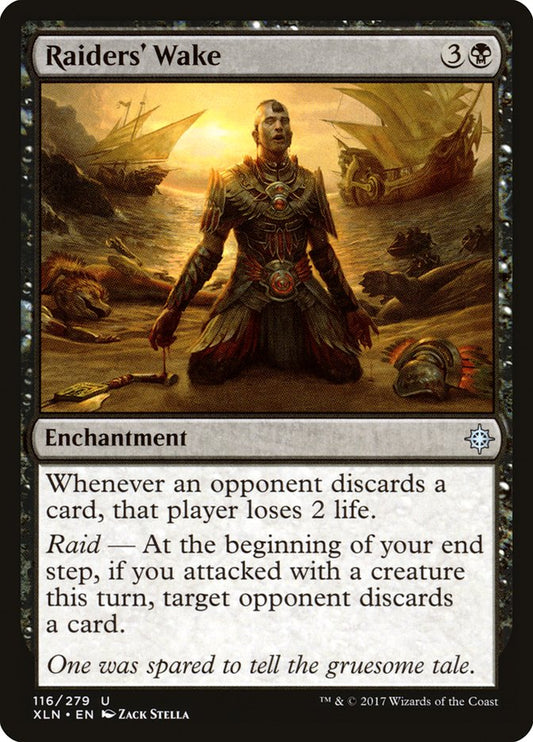 MTG Card Title: Raiders' Wake XLN/116