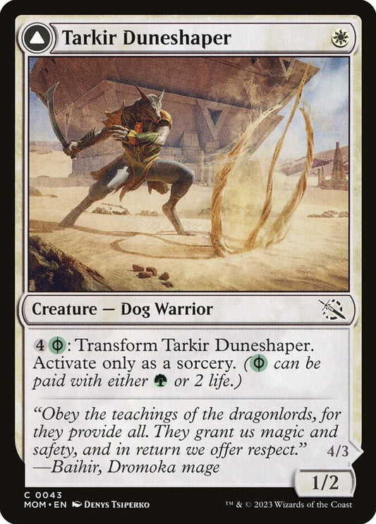 MTG Card Title: Tarkir Duneshaper // Burnished Dunestomper MOM/43