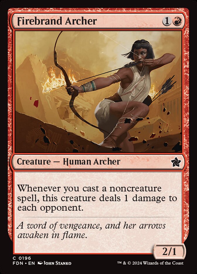 MTG Card Title: Firebrand Archer FDN/196