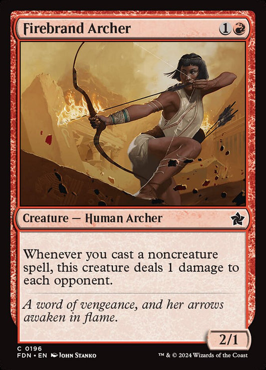 MTG Card Title: Firebrand Archer FDN/196
