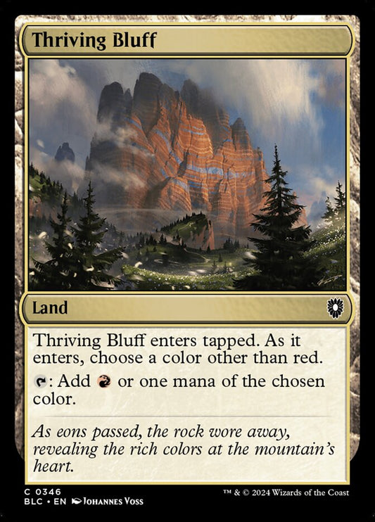 MTG Card Title: Thriving Bluff BLC/346