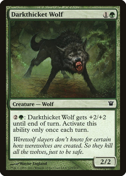 MTG Card Title: Darkthicket Wolf ISD/175