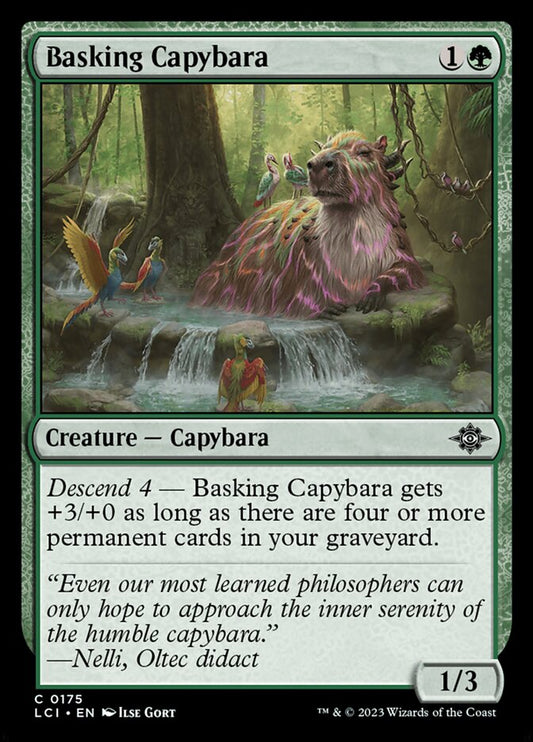 MTG Card Title: Basking Capybara LCI/175