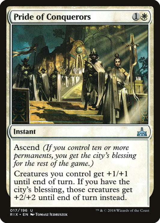 MTG Card Title: Pride of Conquerors RIX/17