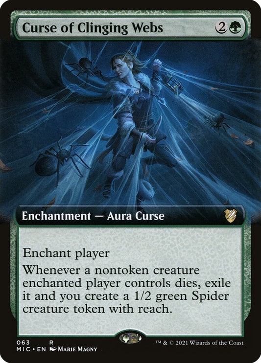 MTG Card Title: Curse of Clinging Webs MIC/63