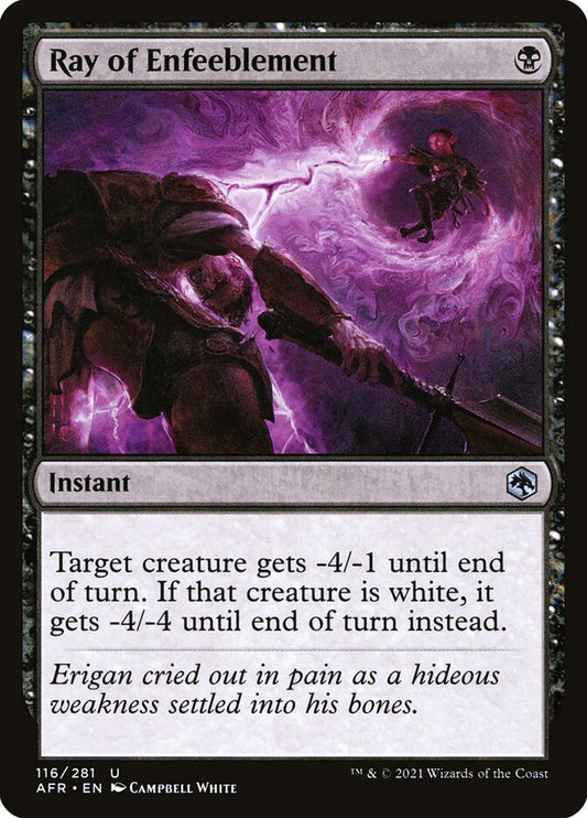 MTG Card Title: Ray of Enfeeblement AFR/116