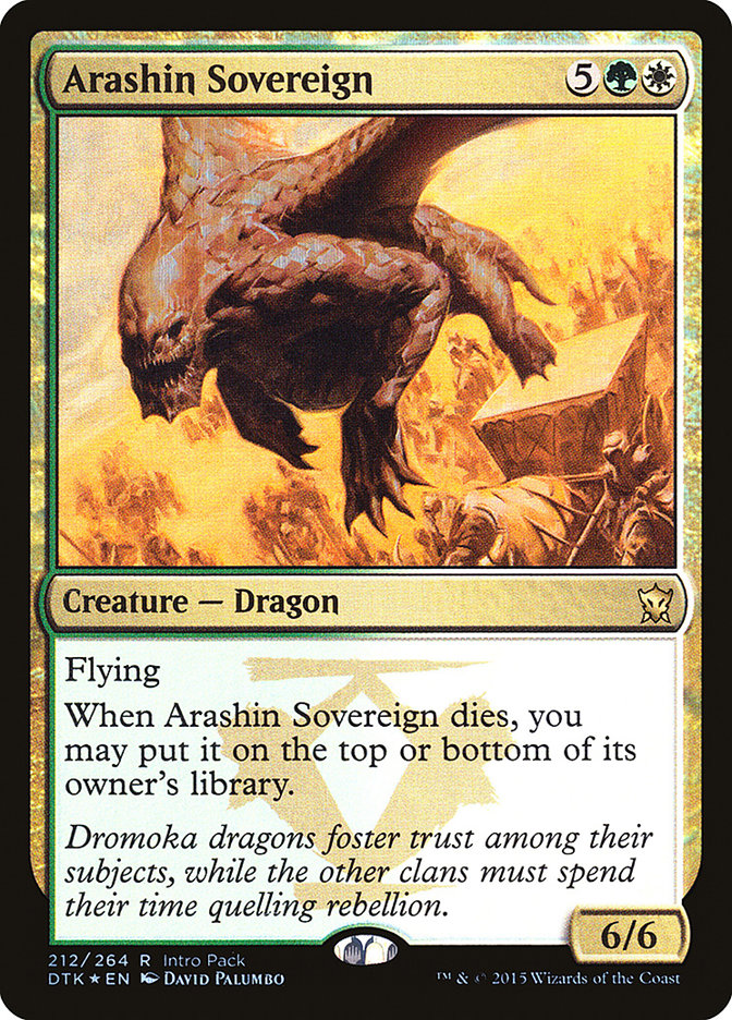 MTG Card Title: Arashin Sovereign PDTK/212