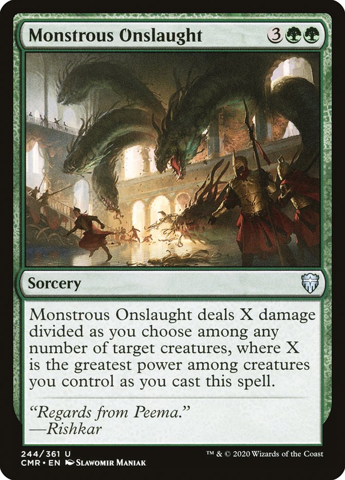 MTG Card Title: Monstrous Onslaught CMR/244