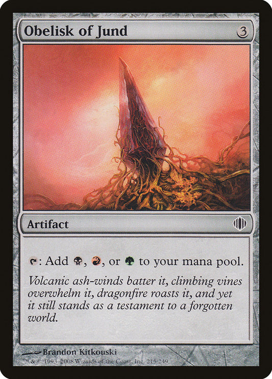 MTG Card Title: Obelisk of Jund ALA/215