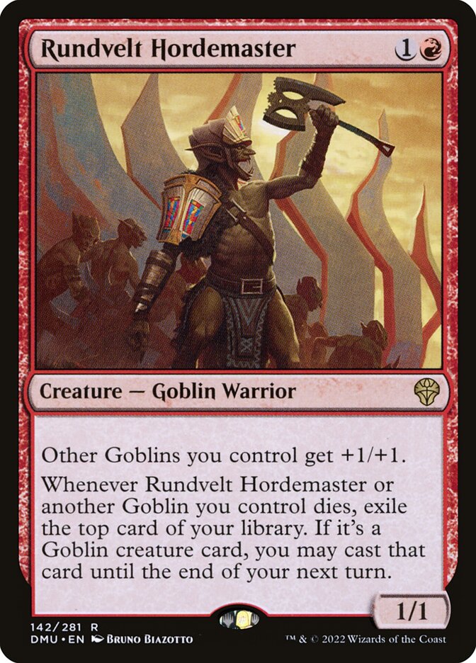 MTG Card Title: Rundvelt Hordemaster DMU/142